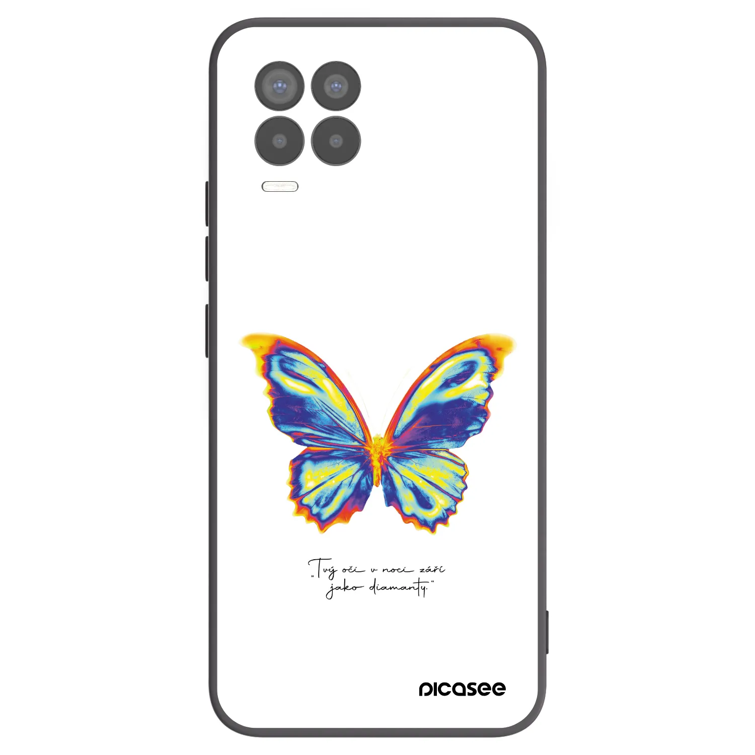 Picasee silikónový čierny obal pre Realme 8 4G - Diamanty White