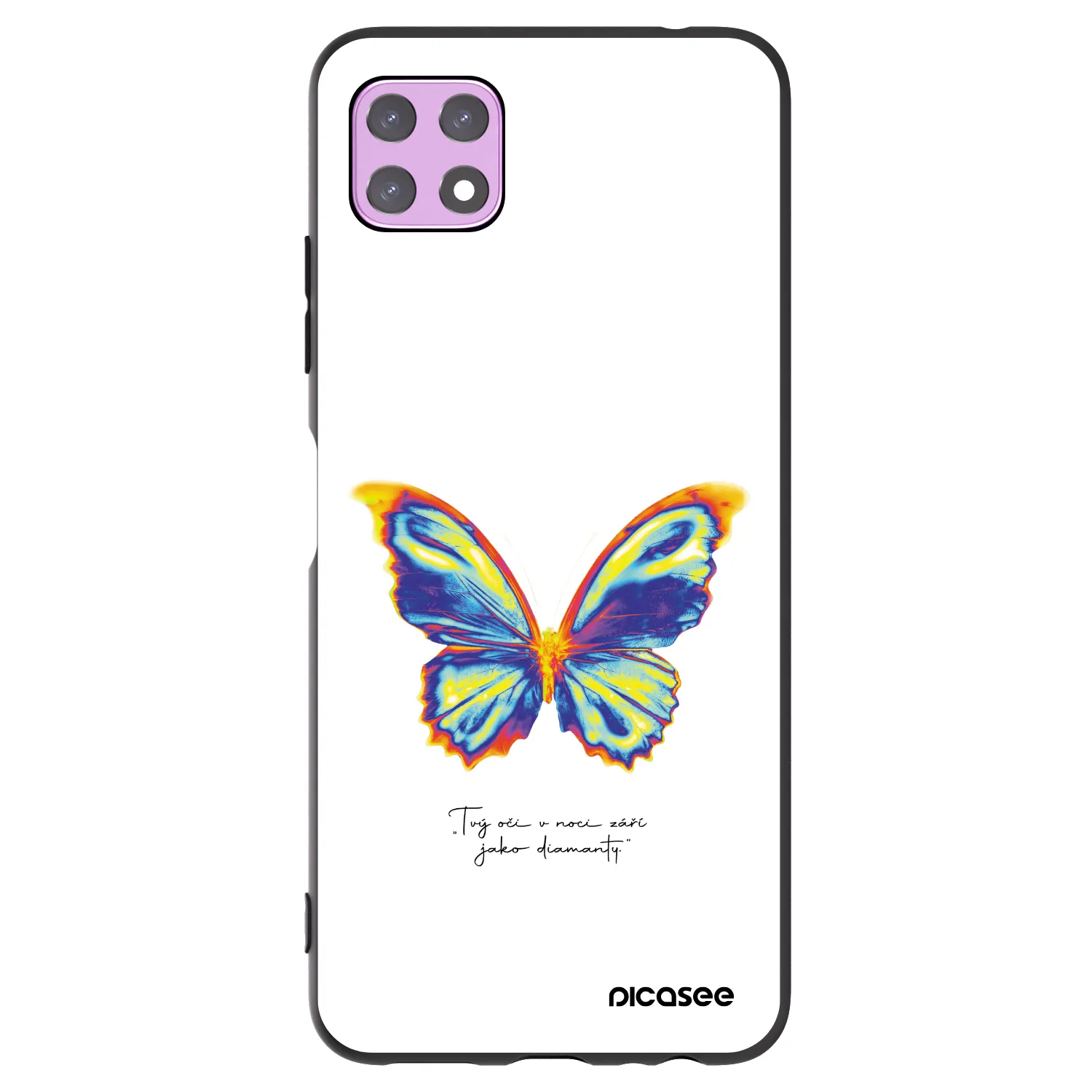 Picasee silikónový čierny obal pre Samsung Galaxy A22 A226B 5G - Diamanty White