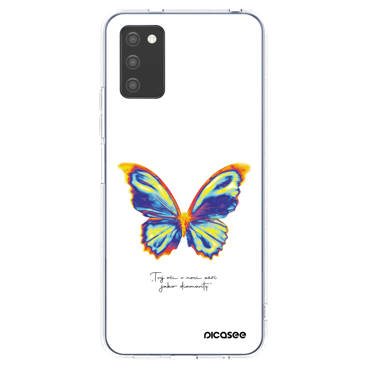 Picasee silikónový prehľadný obal pre Samsung Galaxy A02s A025G - Diamanty White