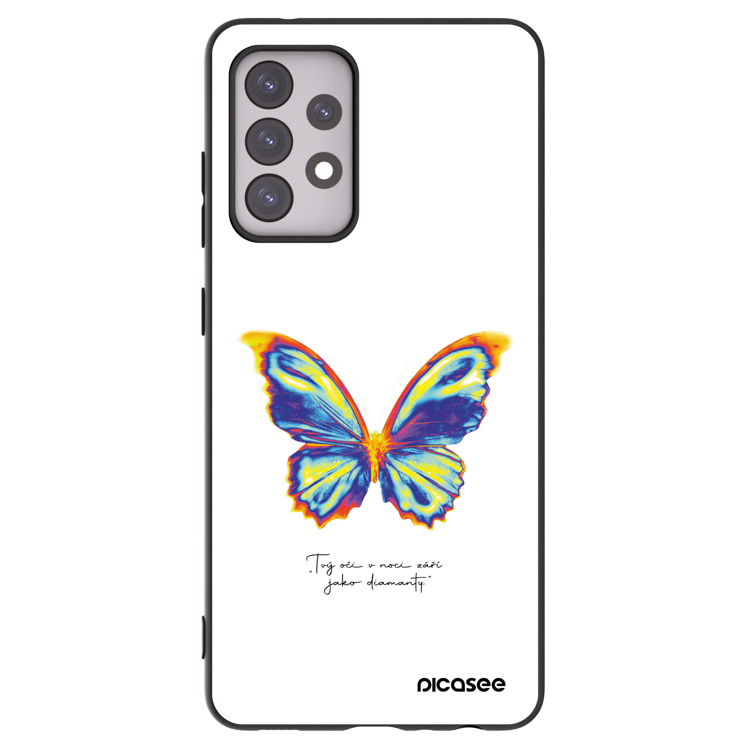 Picasee silikónový čierny obal pre Samsung Galaxy A52s 5G A528B - Diamanty White
