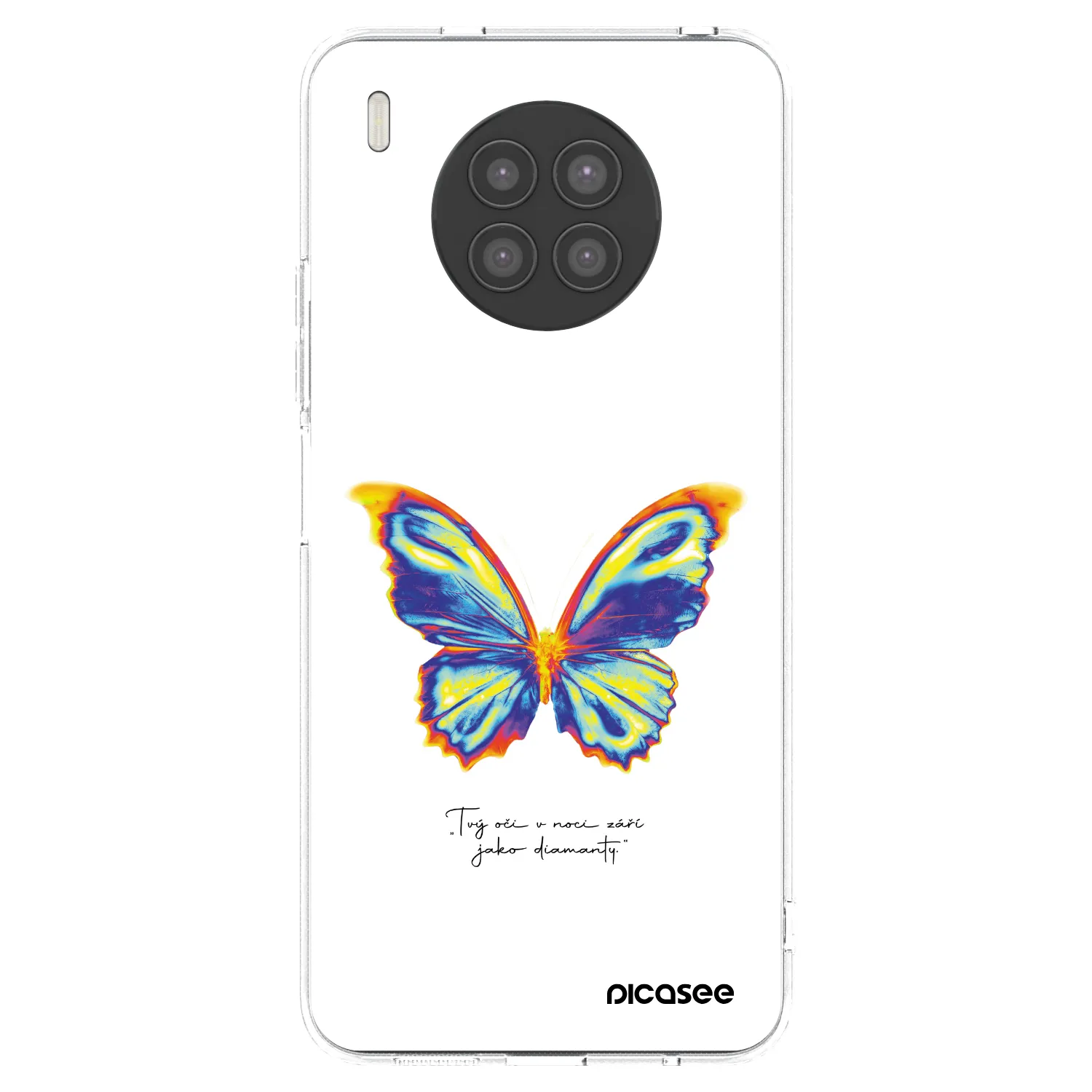 Picasee silikónový prehľadný obal pre Huawei Nova 8i - Diamanty White