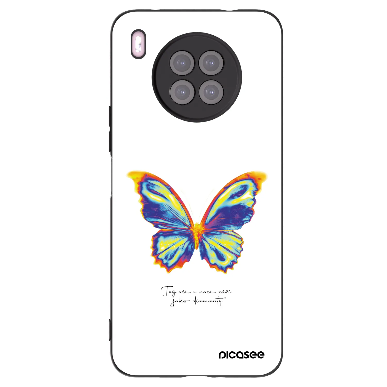 Picasee silikónový čierny obal pre Huawei Nova 8i - Diamanty White