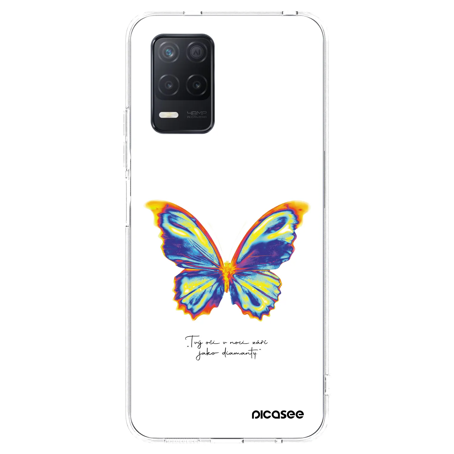 Picasee silikónový prehľadný obal pre Realme 8 5G - Diamanty White