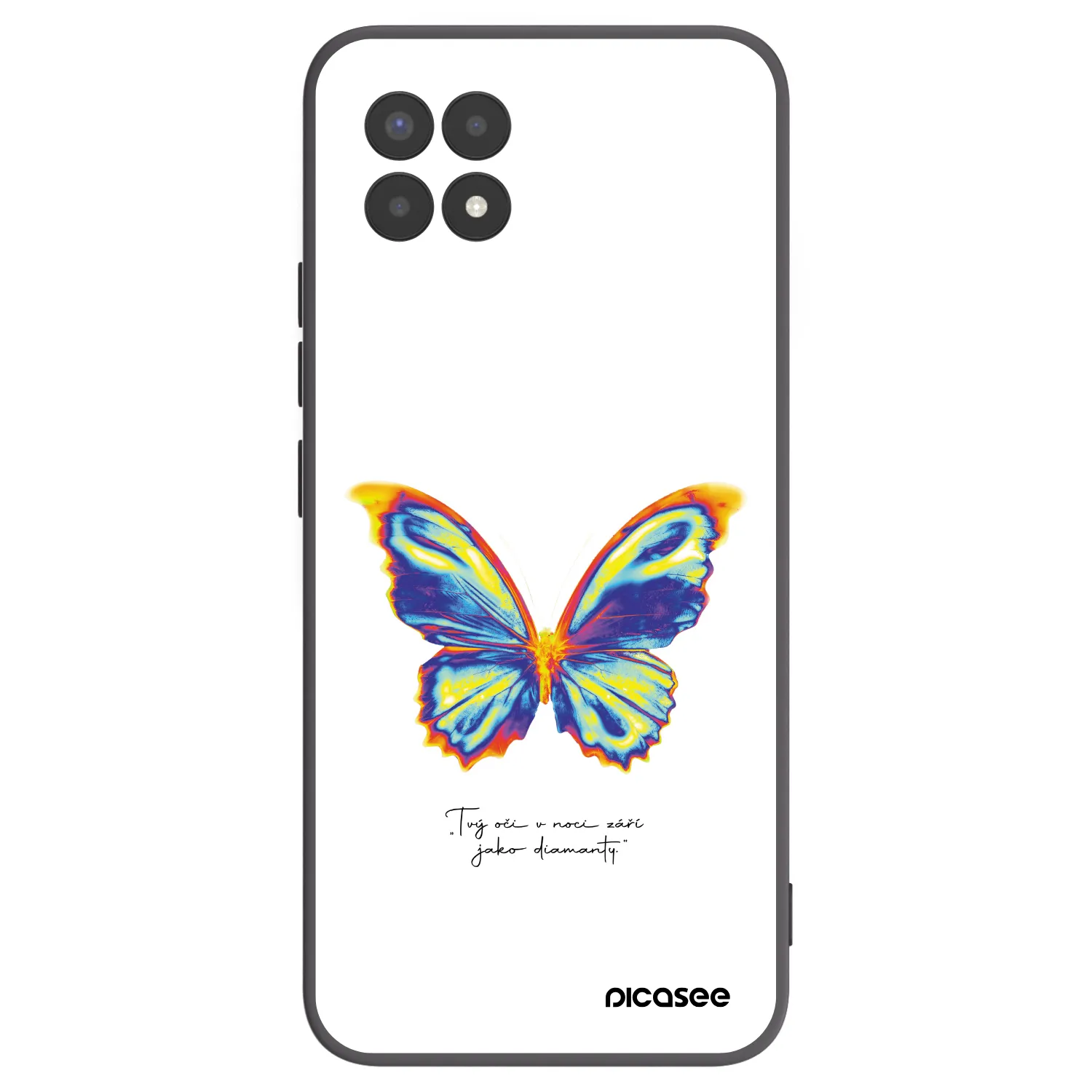 Picasee silikónový čierny obal pre Realme 8i - Diamanty White