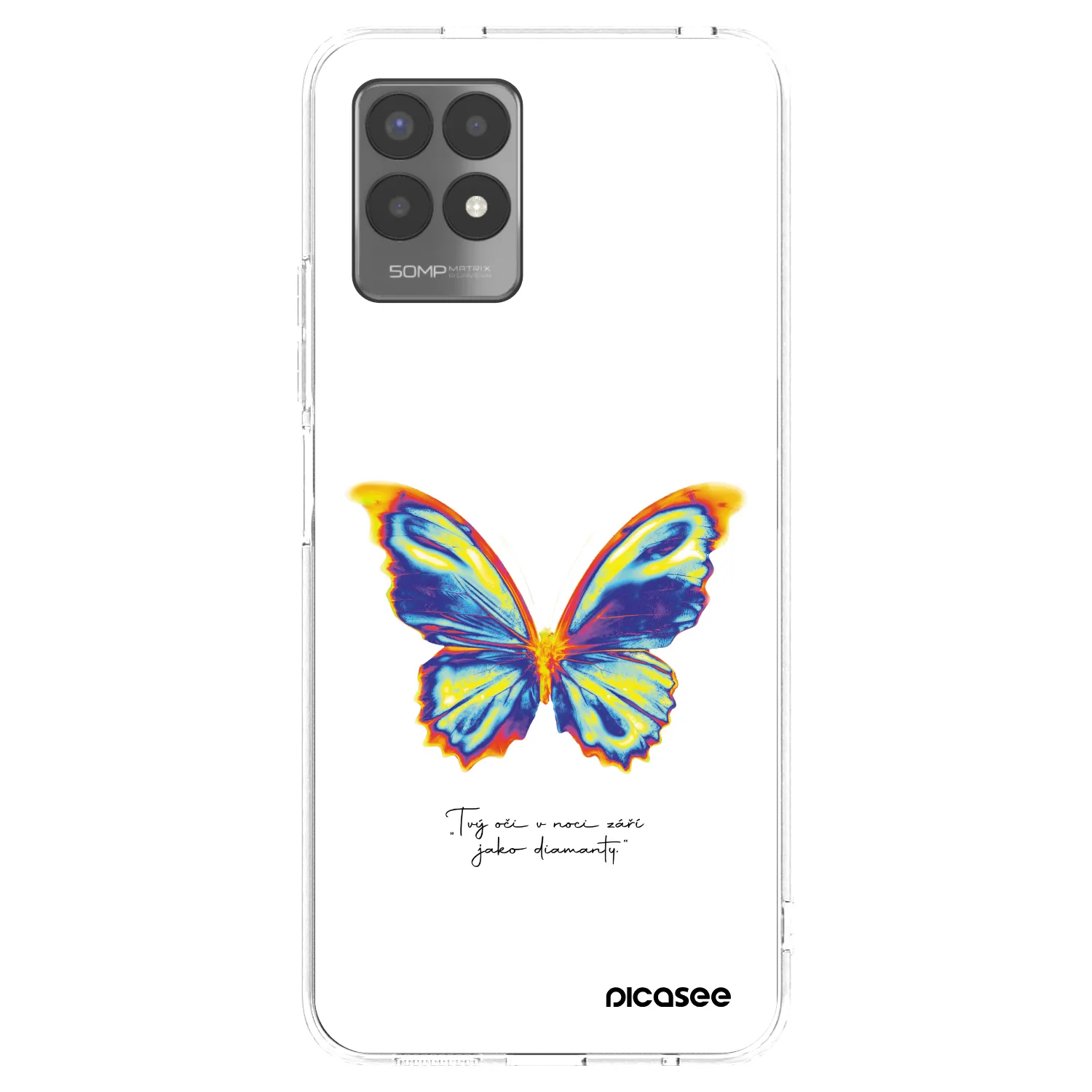 Picasee silikónový prehľadný obal pre Realme 8i - Diamanty White