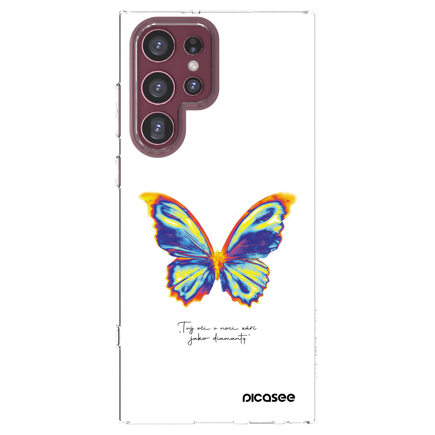 Picasee silikónový prehľadný obal pre Samsung Galaxy S22 Ultra 5G - Diamanty White