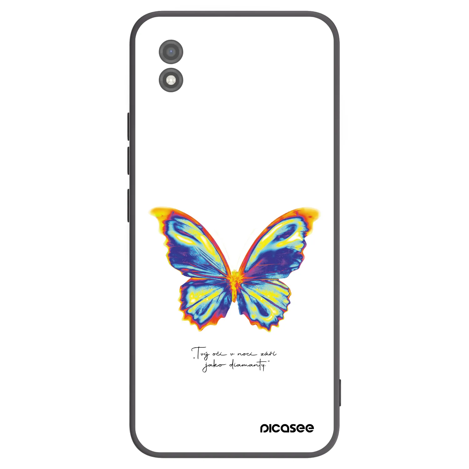 Picasee silikónový čierny obal pre Realme C11 (2021) - Diamanty White
