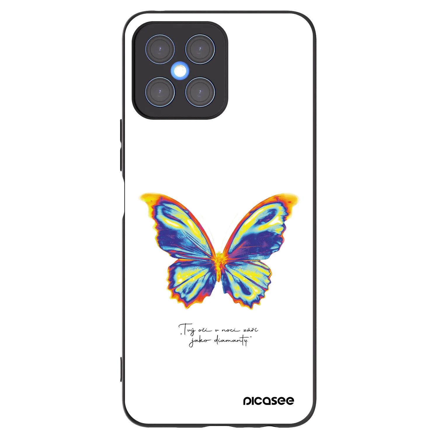 Picasee silikónový čierny obal pre Honor X8 4G - Diamanty White