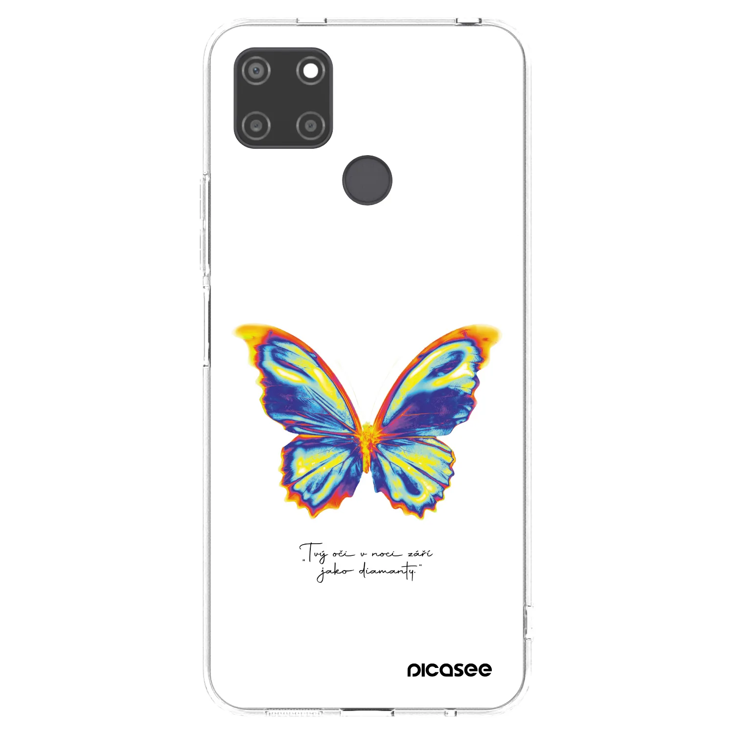 Picasee silikónový prehľadný obal pre Realme C21Y - Diamanty White