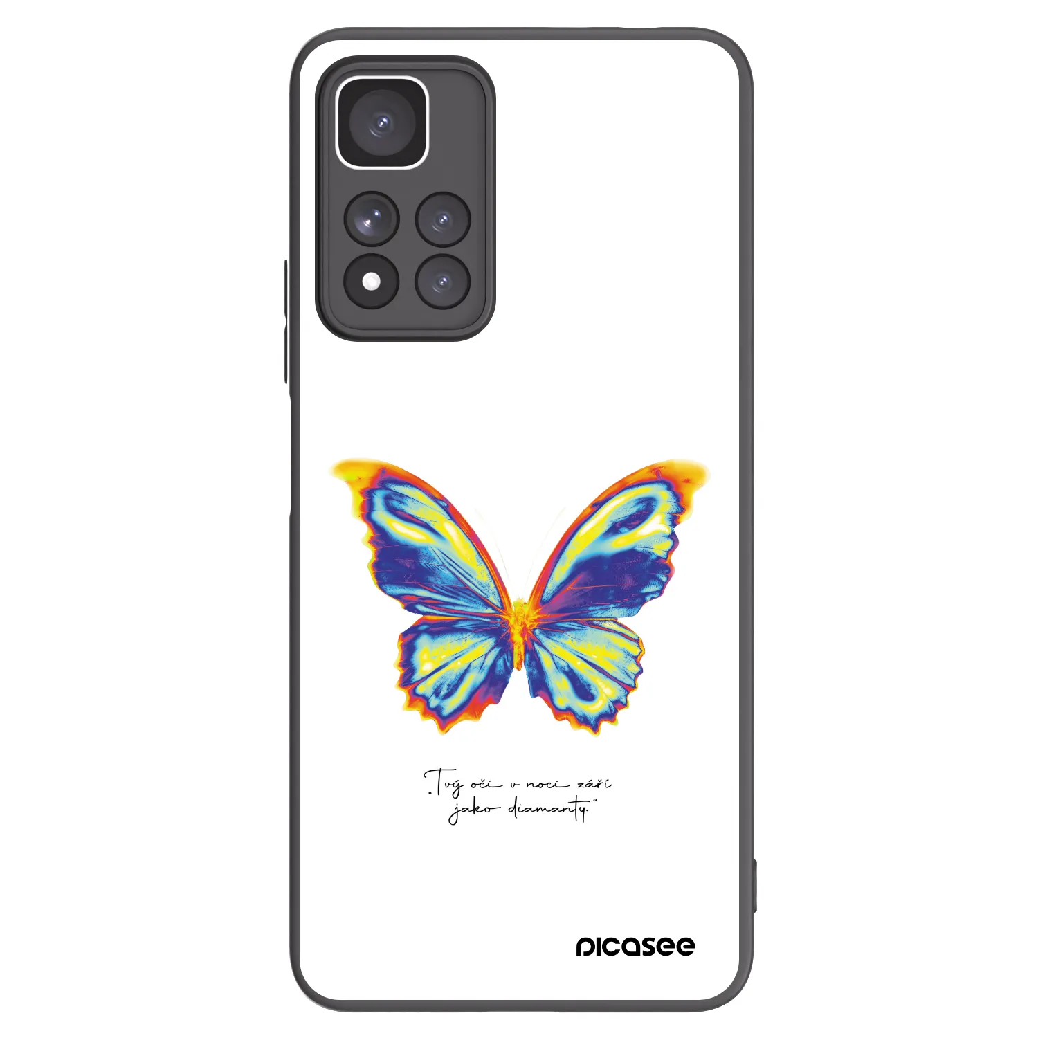 Picasee silikónový čierny obal pre Xiaomi Redmi Note 11 Pro+ 5G - Diamanty White