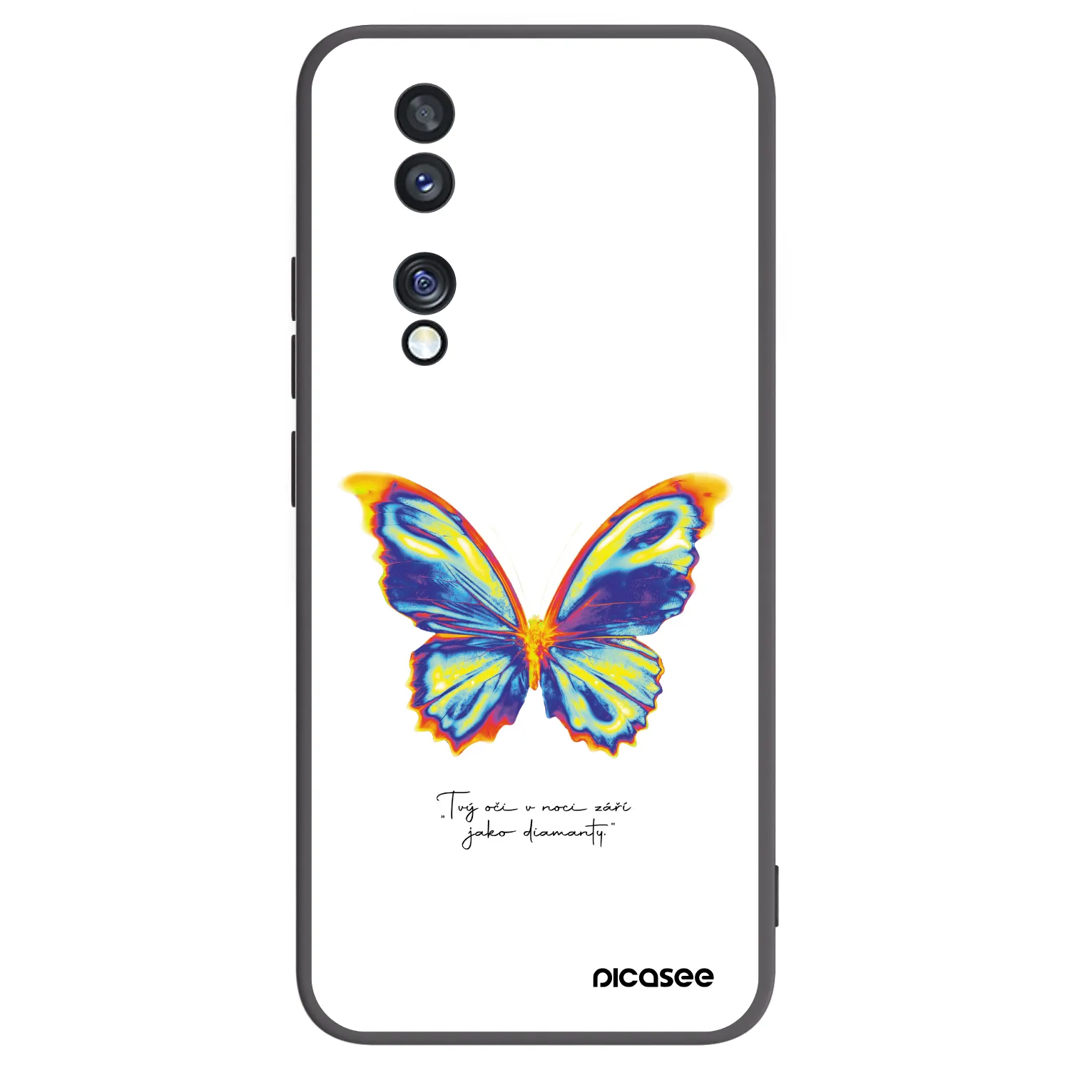 Picasee silikónový čierny obal pre Honor 70 - Diamanty White