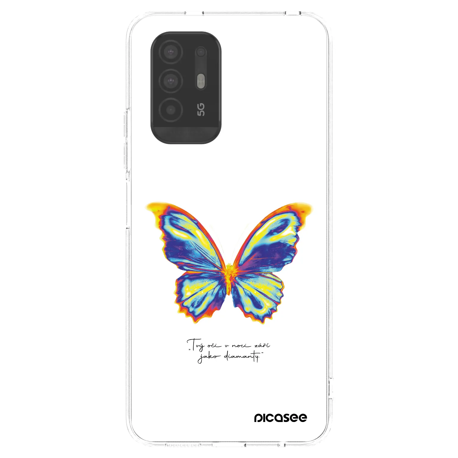 Picasee silikónový prehľadný obal pre OPPO A94 5G - Diamanty White
