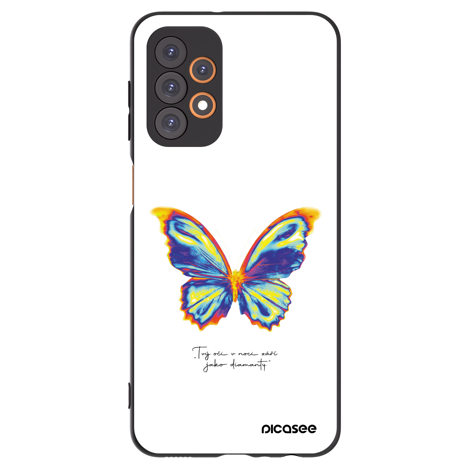 Picasee silikónový čierny obal pre Samsung Galaxy A23 A235F 4G - Diamanty White