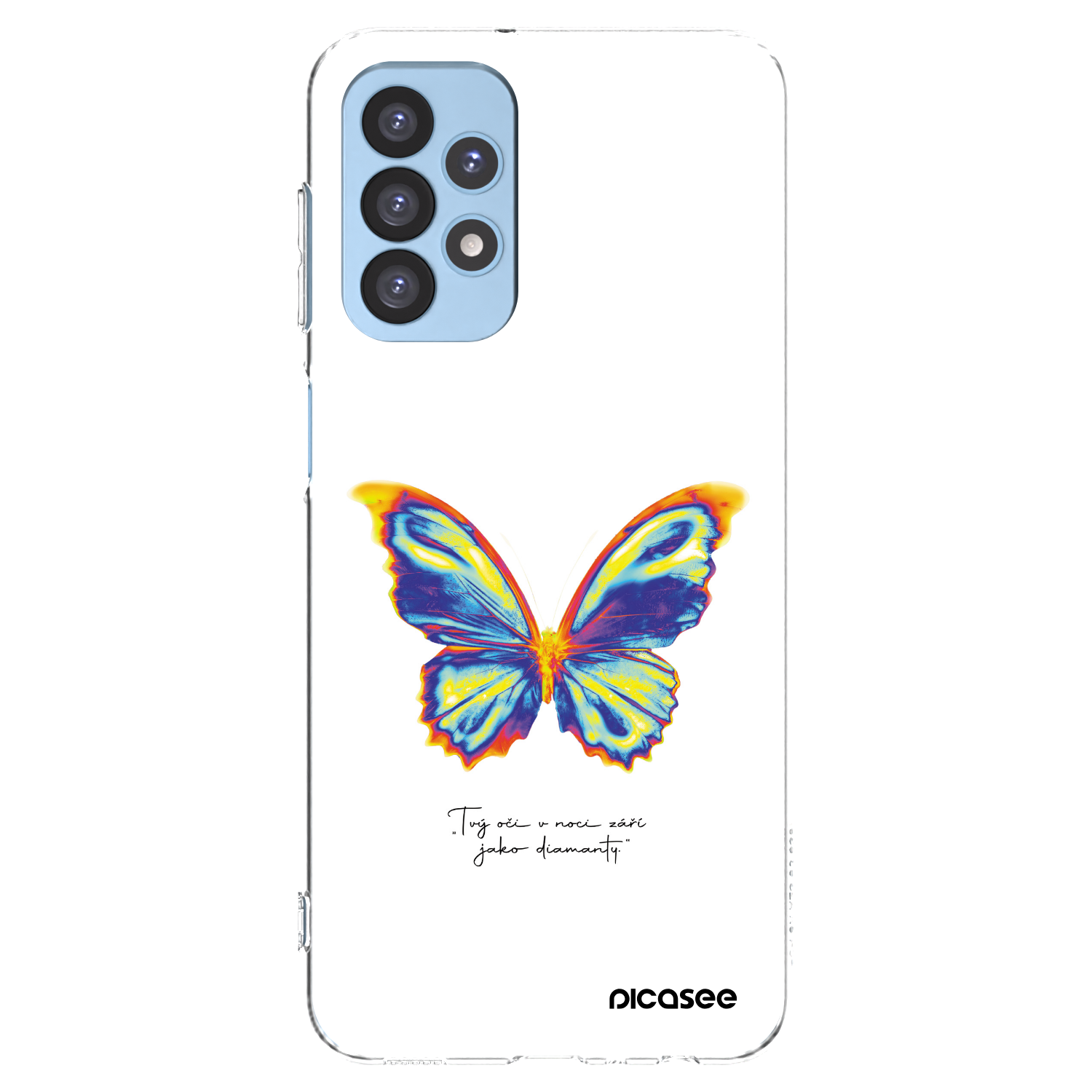 Picasee silikónový prehľadný obal pre Samsung Galaxy A23 A235F 4G - Diamanty White