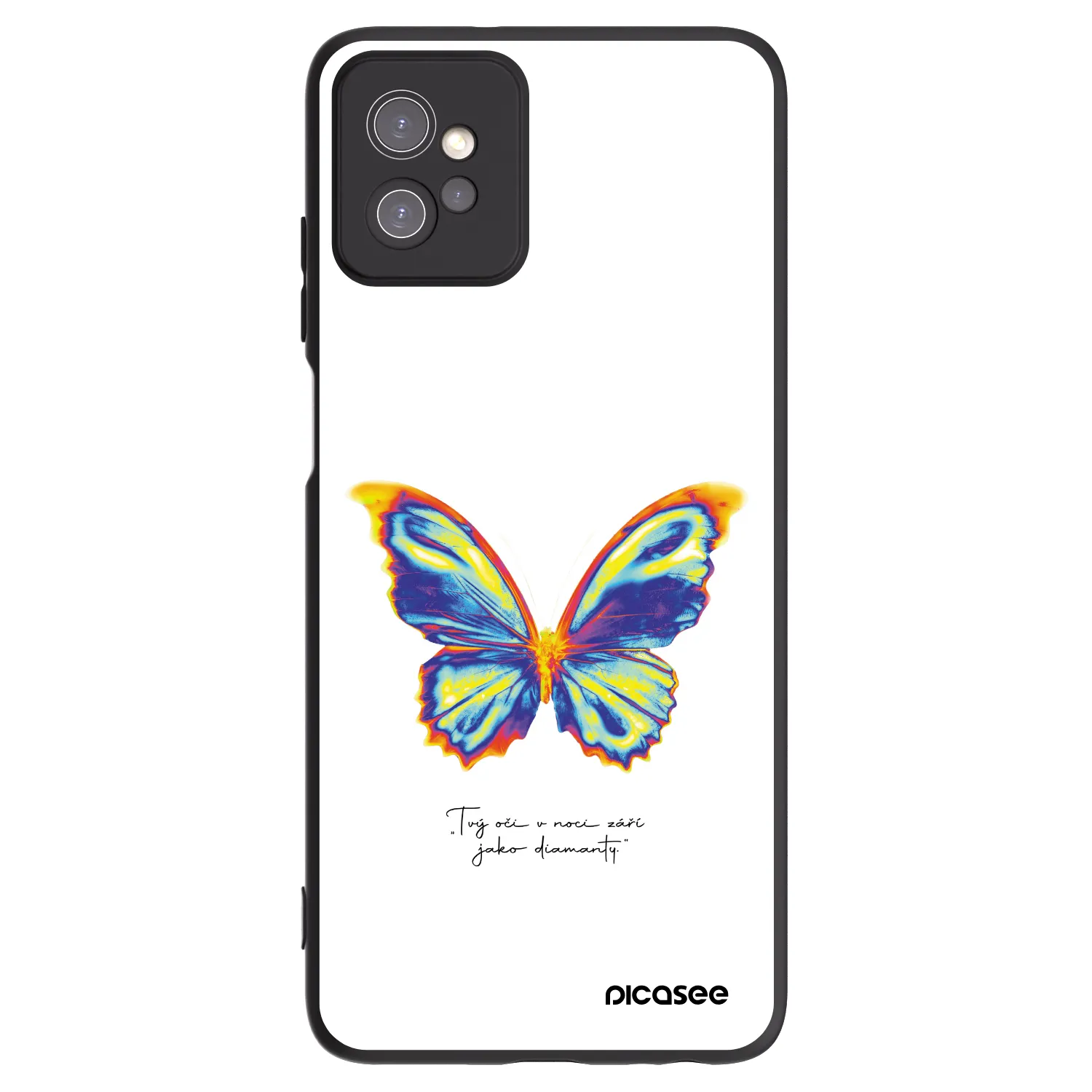 Picasee silikónový čierny obal pre Motorola Moto G32 - Diamanty White