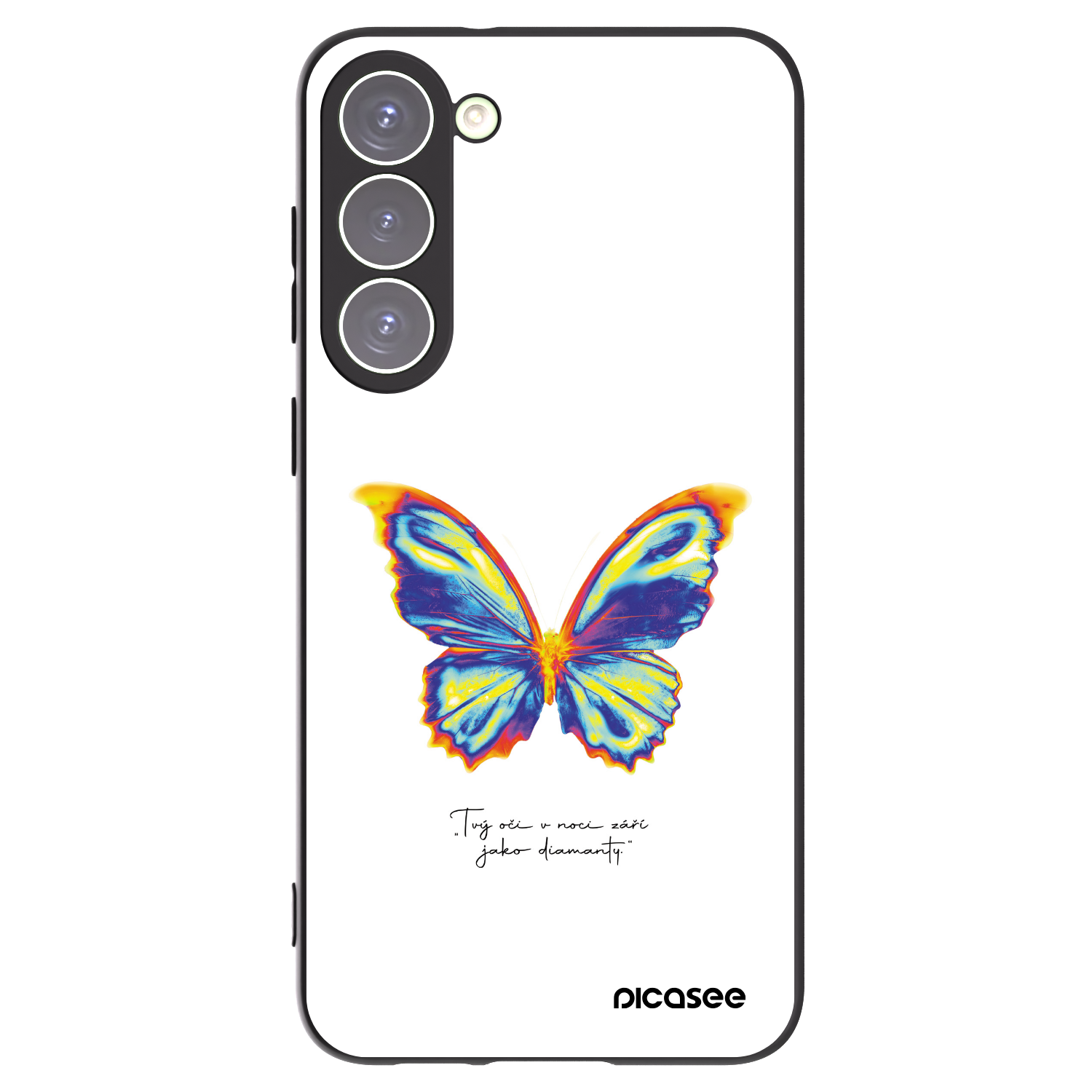 Picasee silikónový čierny obal pre Samsung Galaxy S23+ 5G - Diamanty White