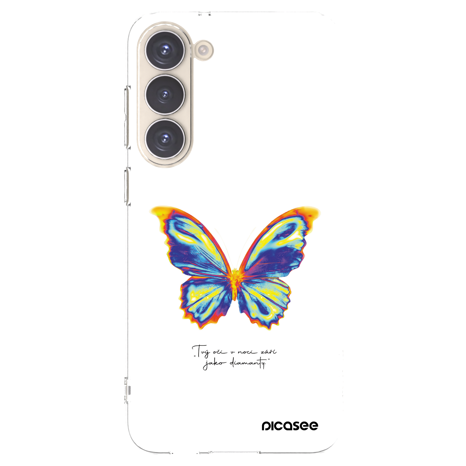Picasee silikónový prehľadný obal pre Samsung Galaxy S23+ 5G - Diamanty White