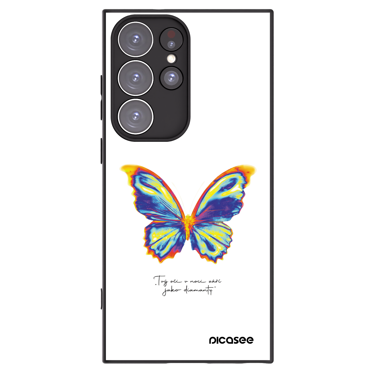 Picasee silikónový čierny obal pre Samsung Galaxy S23 Ultra 5G - Diamanty White