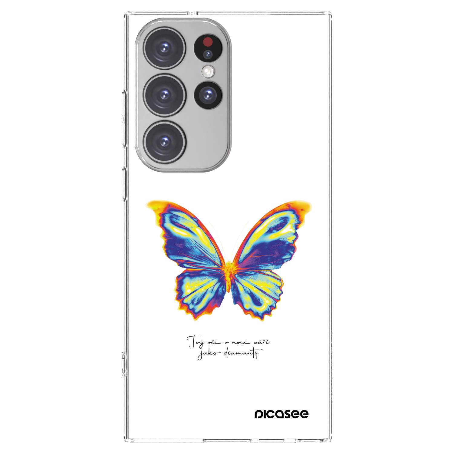 Picasee silikónový prehľadný obal pre Samsung Galaxy S23 Ultra 5G - Diamanty White
