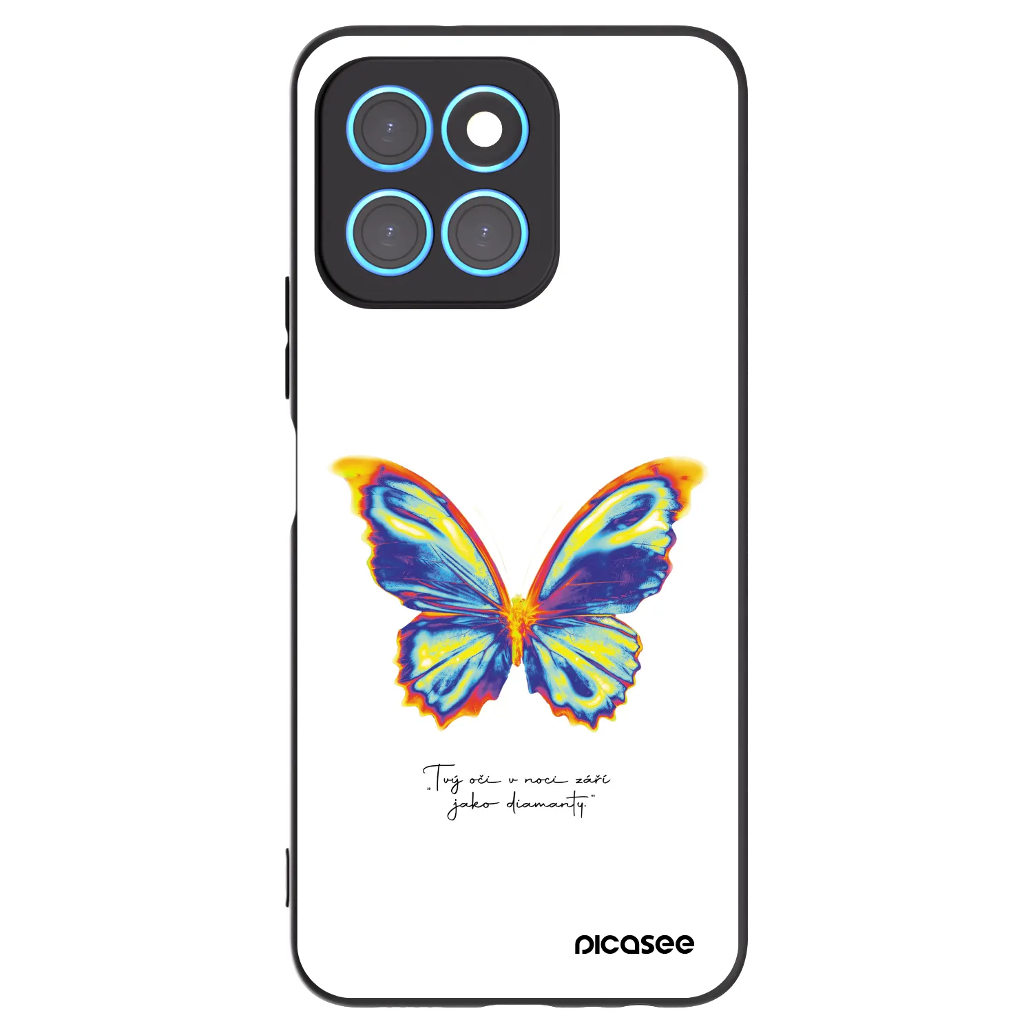 Picasee silikónový čierny obal pre Honor X8 5G - Diamanty White