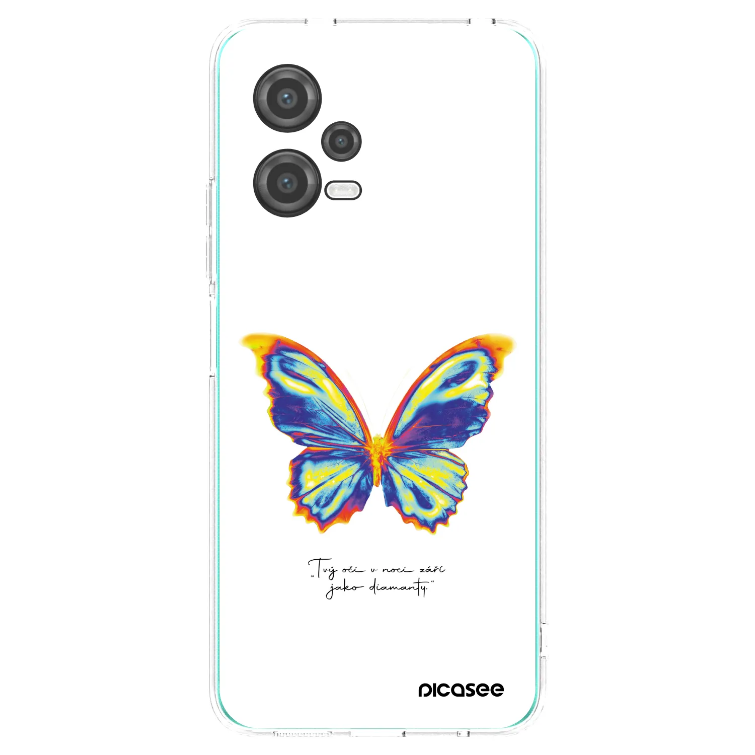 Silikónový prehľadný obal pre Xiaomi Poco X5 - Diamanty White
