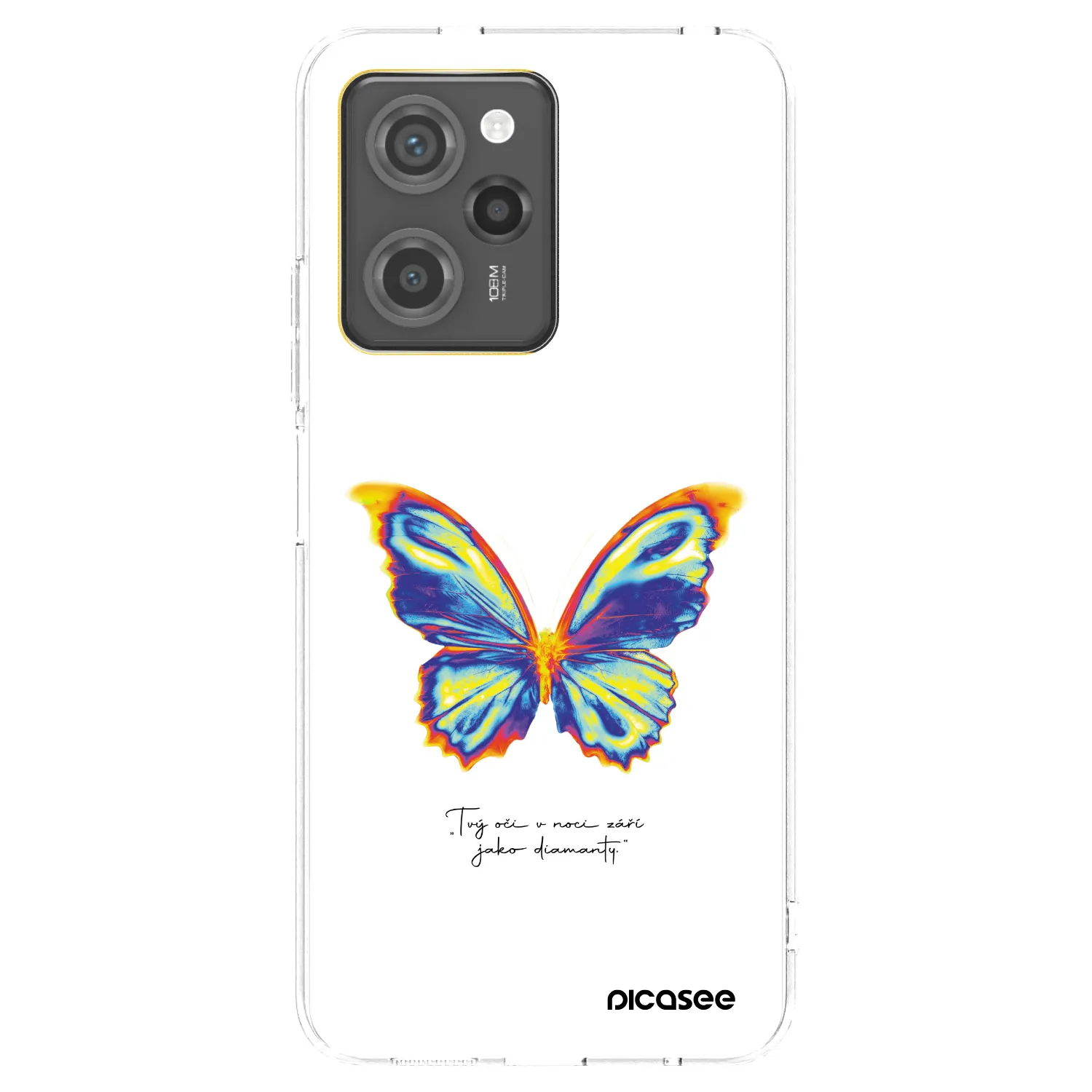 Picasee silikónový čierny obal pre Xiaomi Poco X5 Pro - Diamanty White