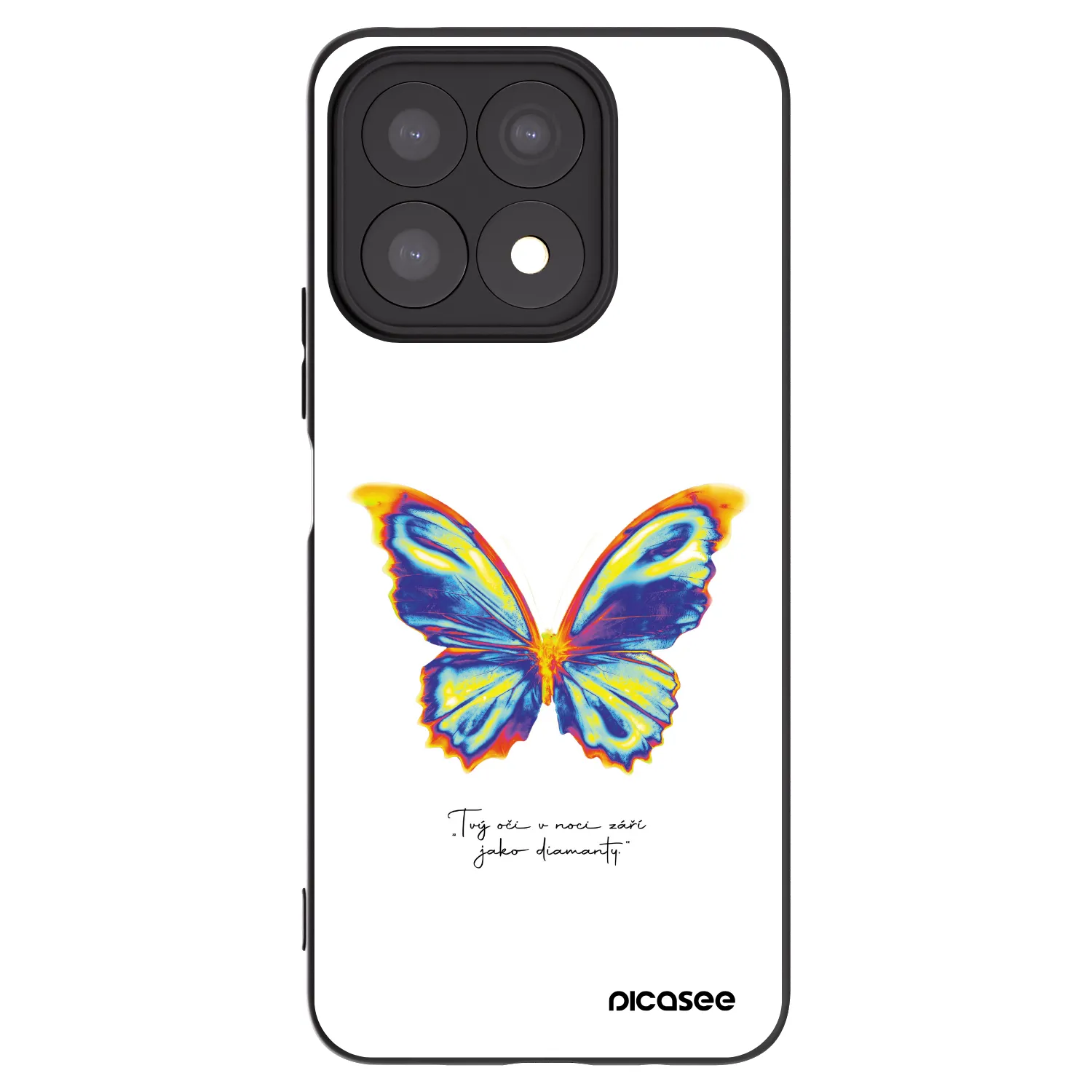 Picasee silikónový čierny obal pre Honor X8a - Diamanty White