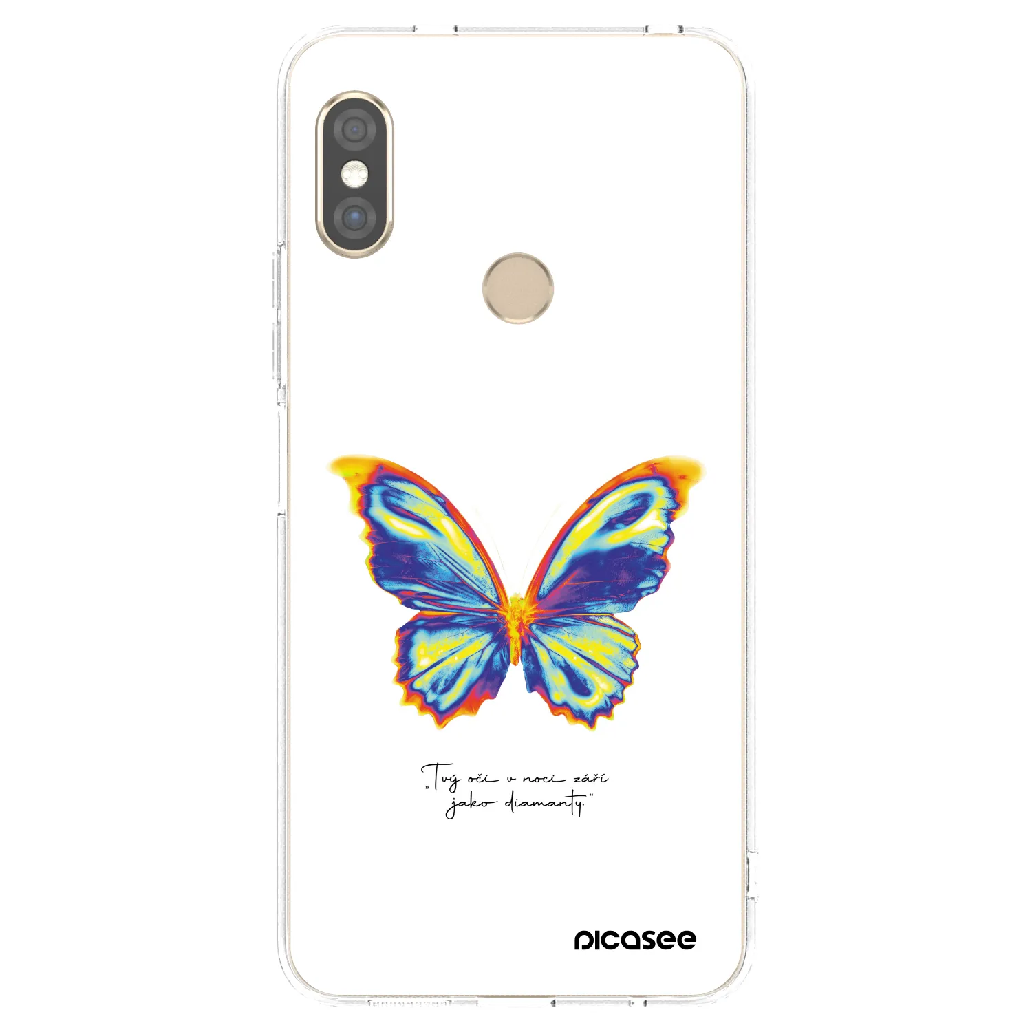 Silikónový prehľadný obal pre Xiaomi Redmi Note 5 Global - Diamanty White