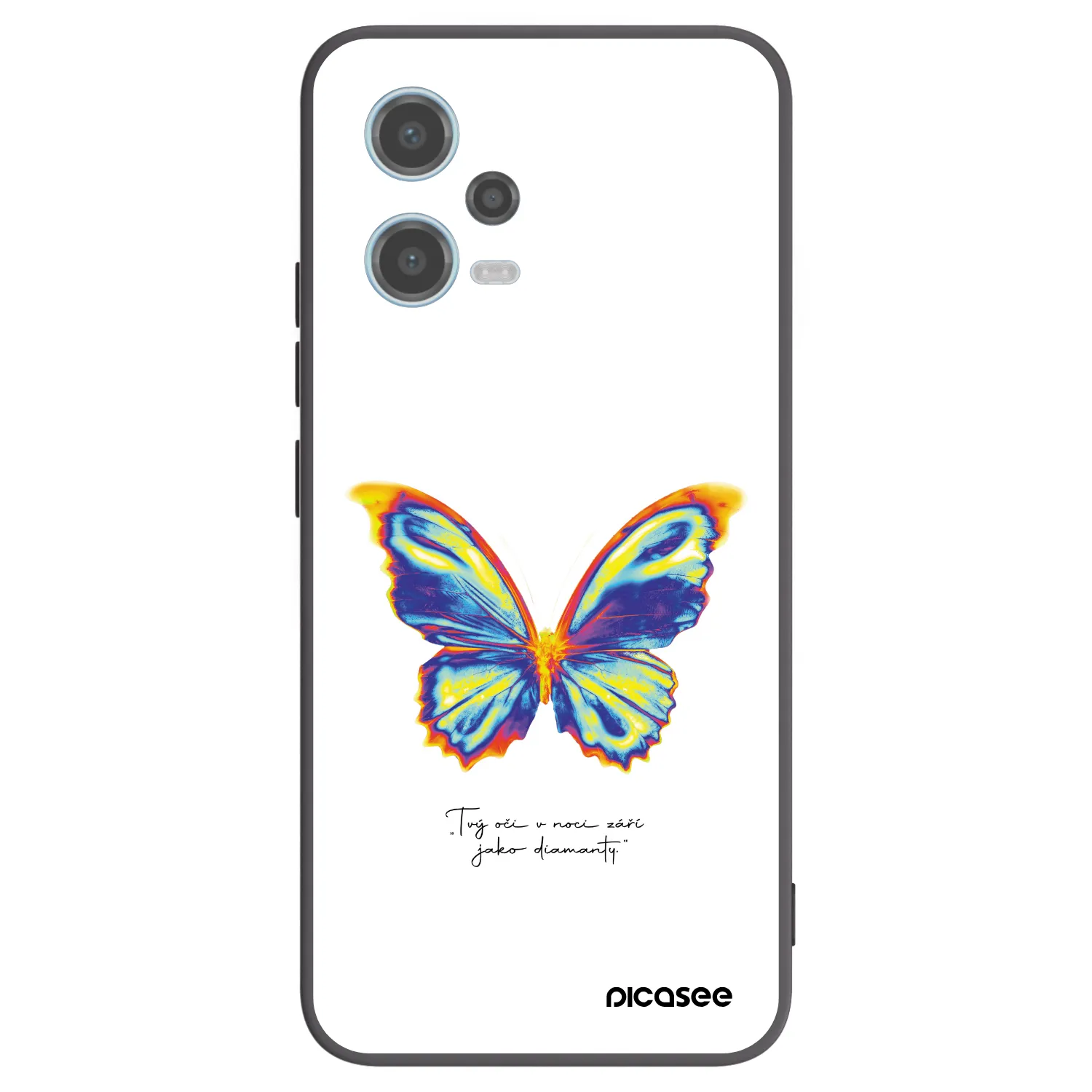 Picasee silikónový čierny obal pre Xiaomi Redmi Note 12 5G - Diamanty White