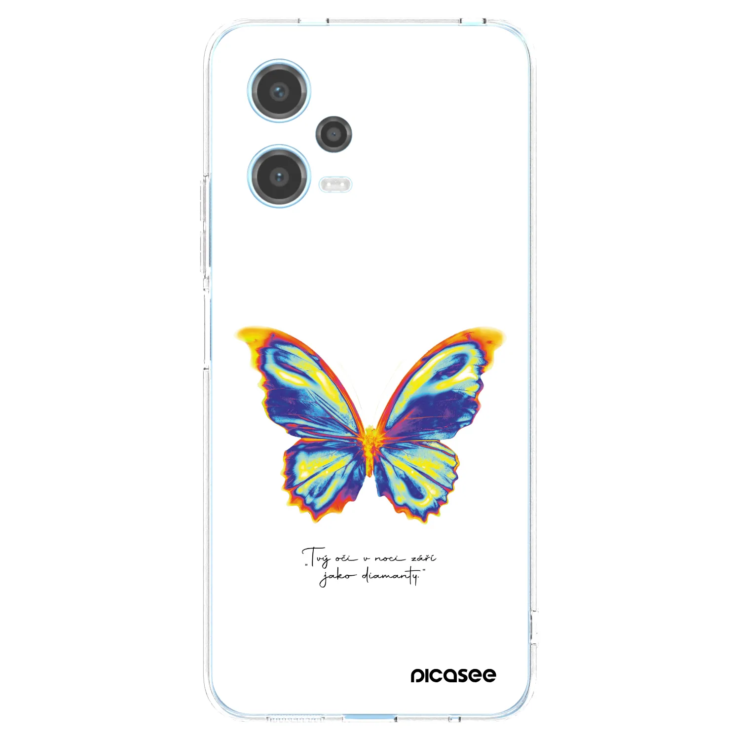 Silikónový prehľadný obal pre Xiaomi Redmi Note 12 5G - Diamanty White