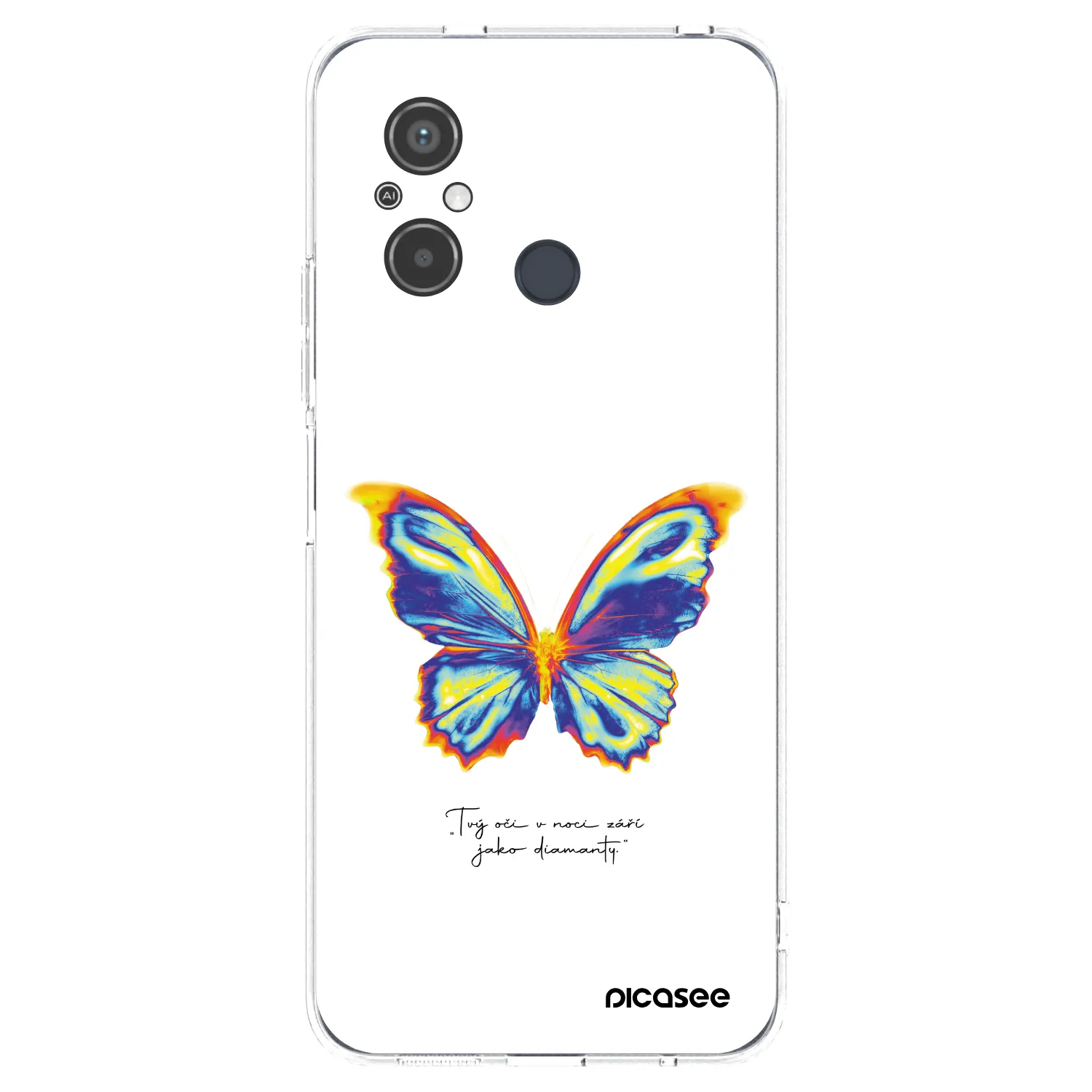 Silikónový prehľadný obal pre Xiaomi Redmi 12C - Diamanty White