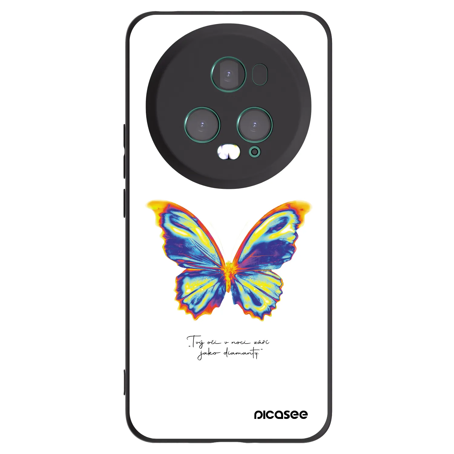 Picasee silikónový čierny obal pre Honor Magic5 Pro - Diamanty White