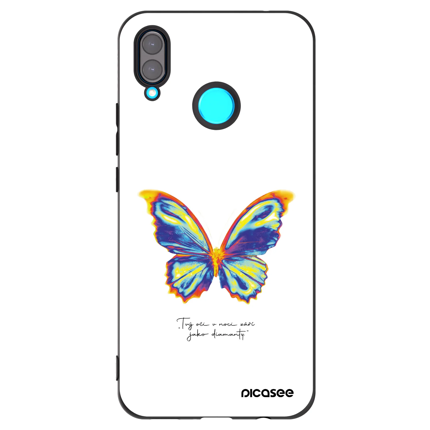 Picasee silikónový čierny obal pre Huawei Nova 3 - Diamanty White