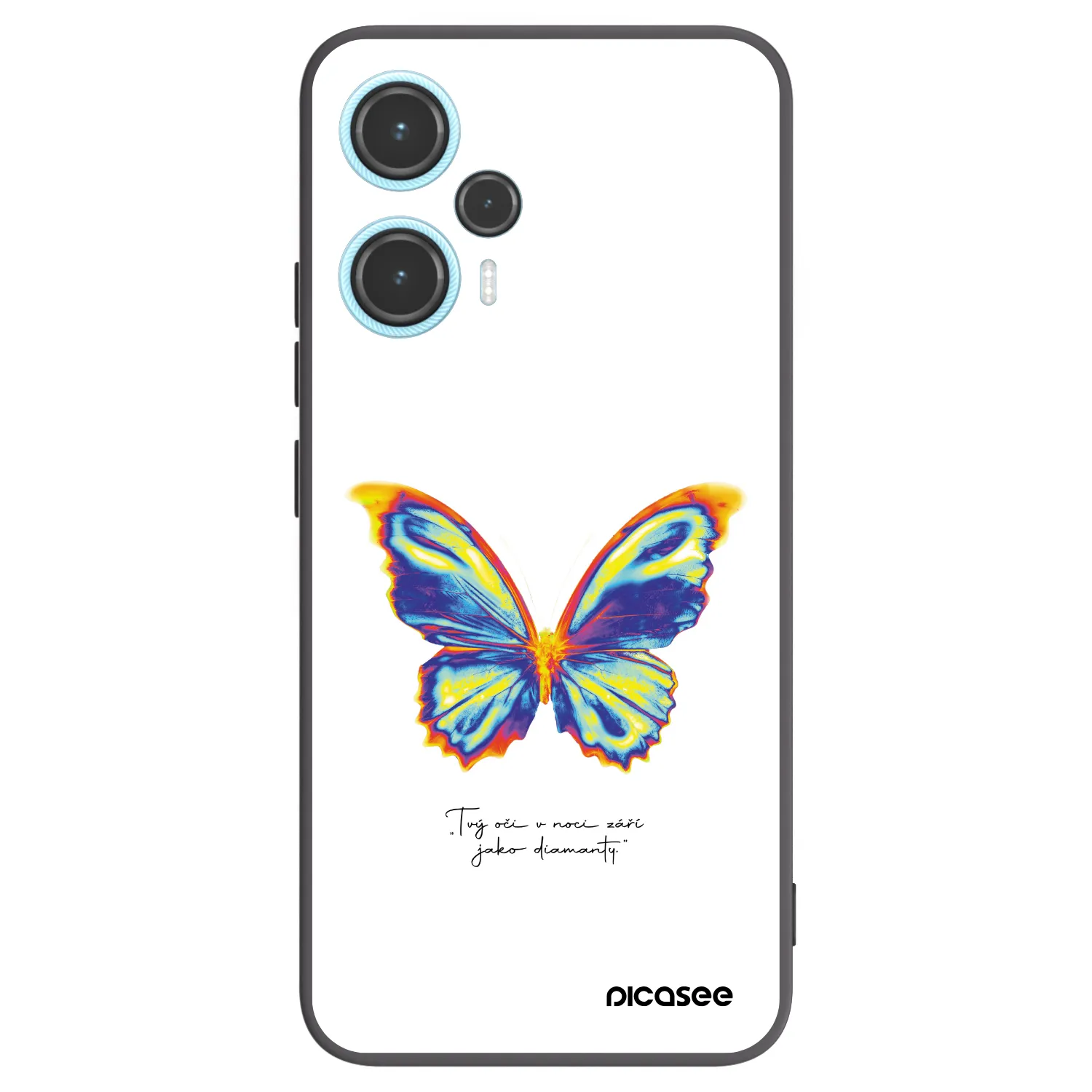 Picasee silikónový čierny obal pre Xiaomi Poco F5 - Diamanty White