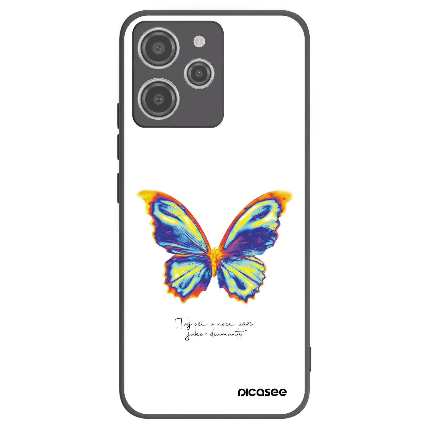 Silikónový čierny obal pre Xiaomi Redmi 12 4G - Diamanty White