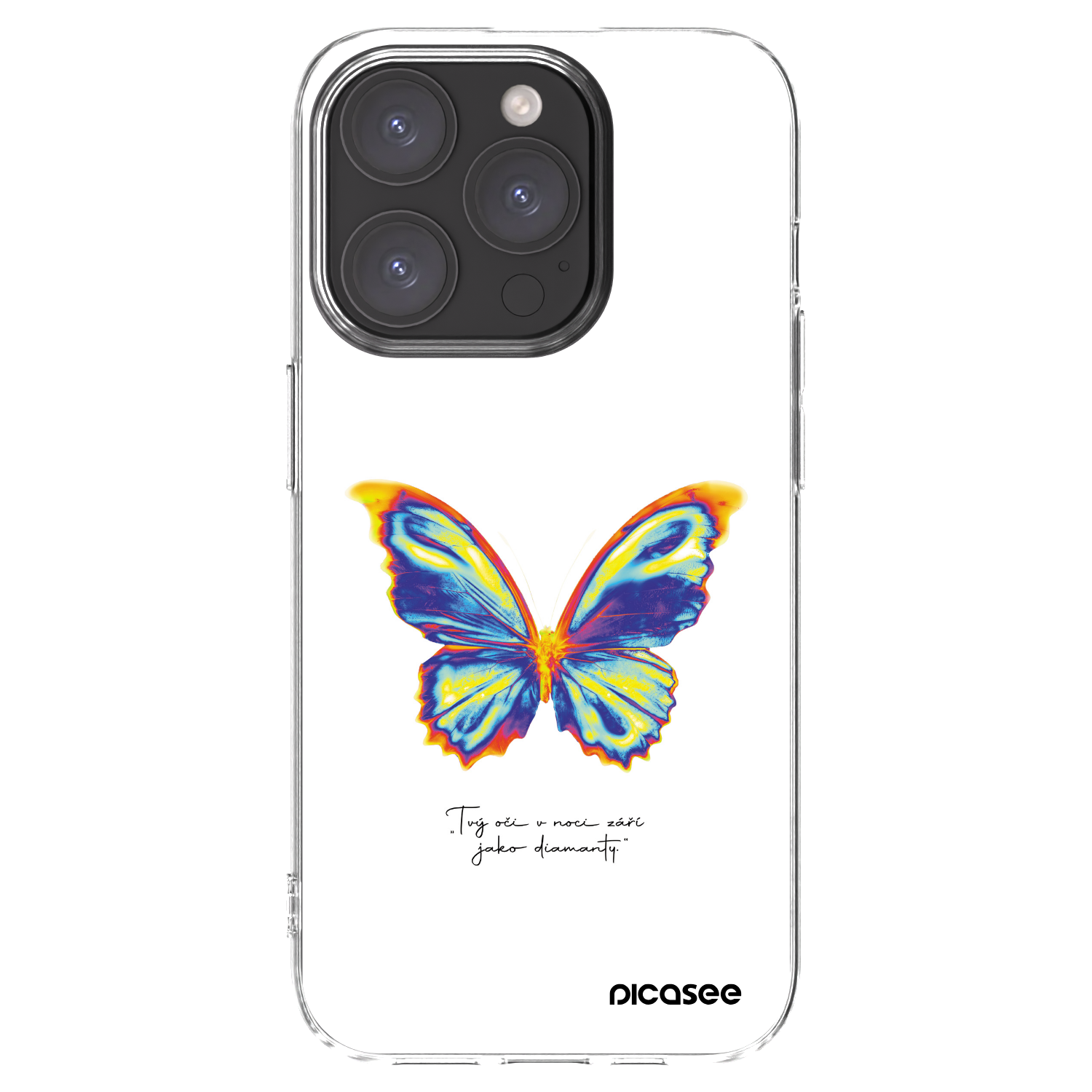 Silikónový prehľadný obal pre Apple iPhone 15 Pro - Diamanty White