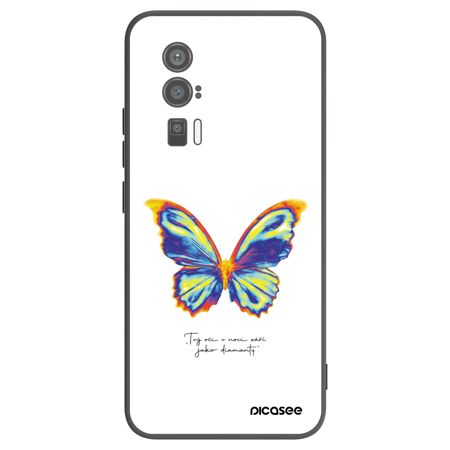 Picasee silikónový čierny obal pre Xiaomi Poco F5 Pro 5G - Diamanty White