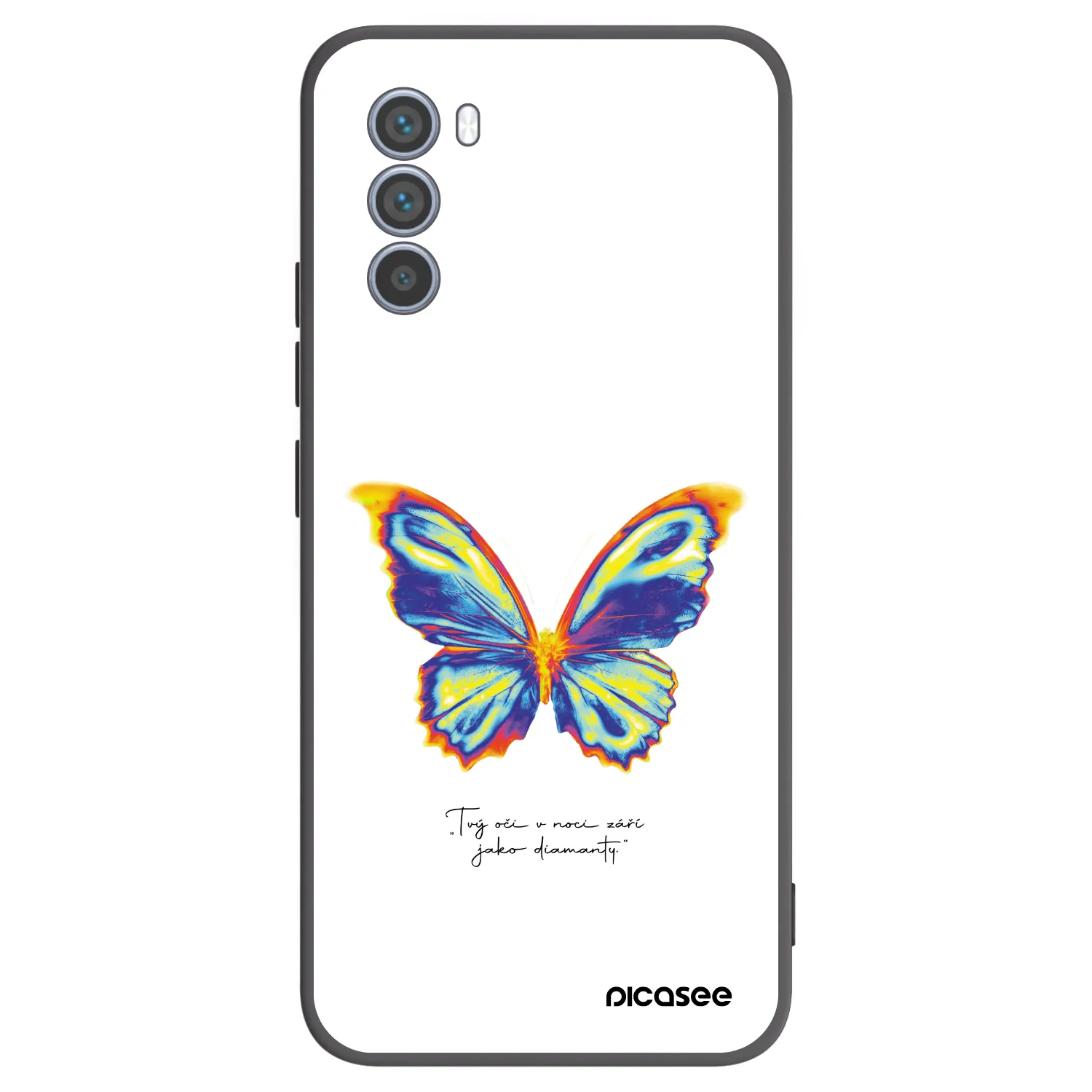 Picasee silikónový čierny obal pre Motorola Moto G62 - Diamanty White