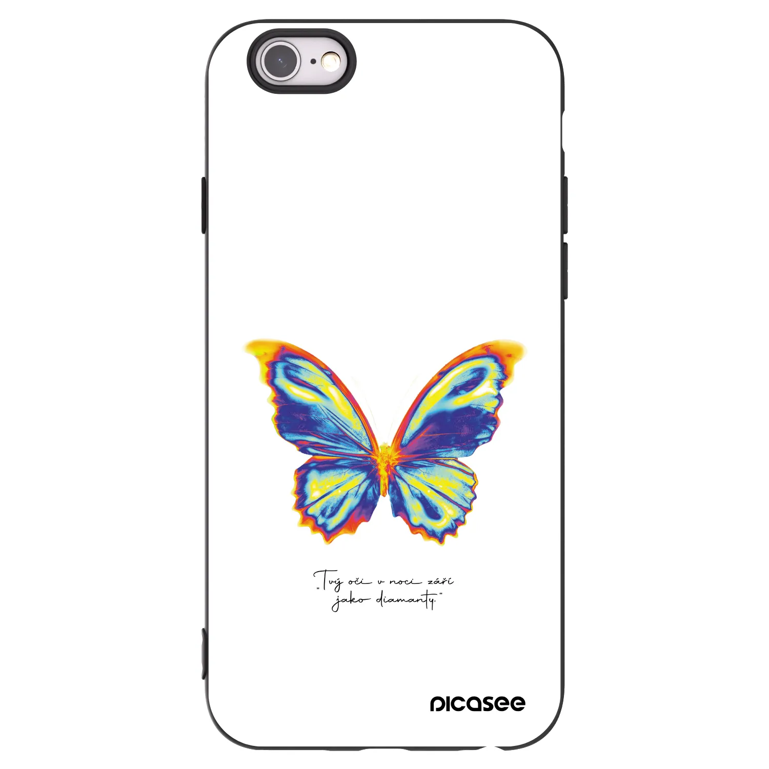Picasee silikónový čierny obal pre Apple iPhone 6/6S - Diamanty White