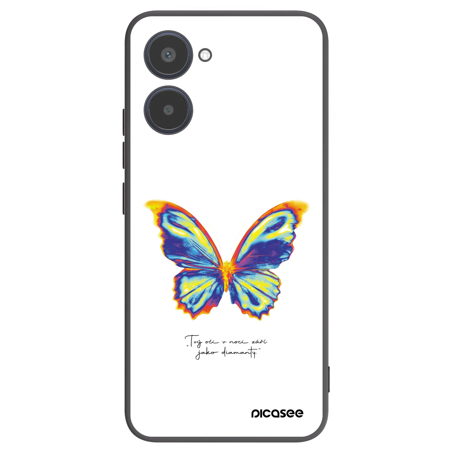 Picasee silikónový čierny obal pre Realme 10 4G - Diamanty White