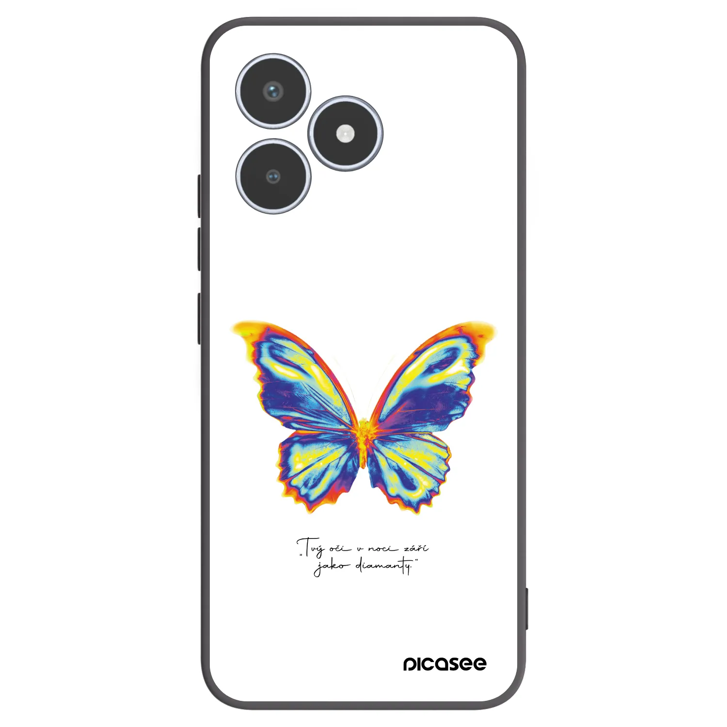 Picasee silikónový čierny obal pre Realme C53 - Diamanty White