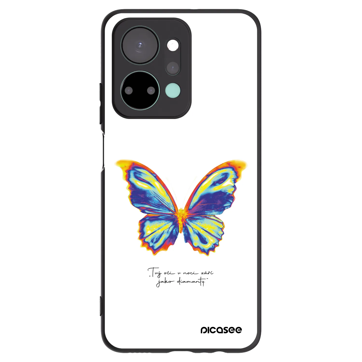 Picasee silikónový čierny obal pre Honor X7a - Diamanty White
