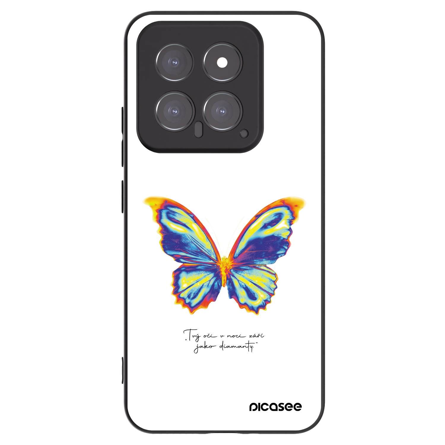 Picasee silikónový čierny obal pre Xiaomi 14 - Diamanty White