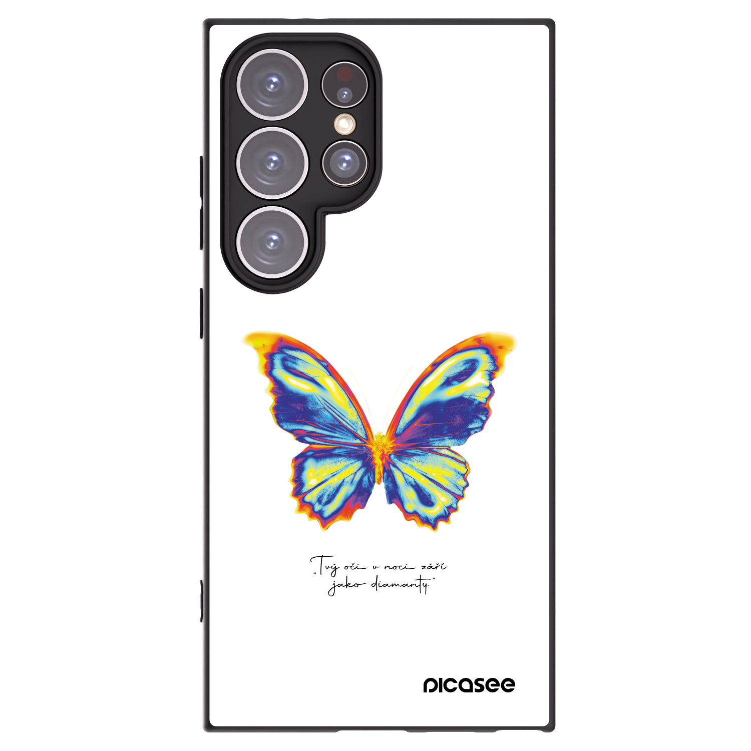 Picasee silikónový čierny obal pre Samsung Galaxy S24 Ultra S928B 5G - Diamanty White