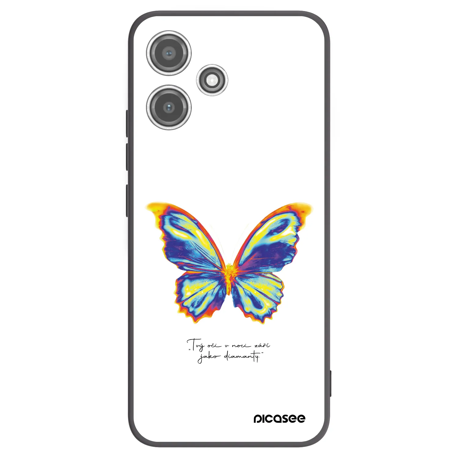 Picasee silikónový čierny obal pre Xiaomi Redmi 12 5G - Diamanty White