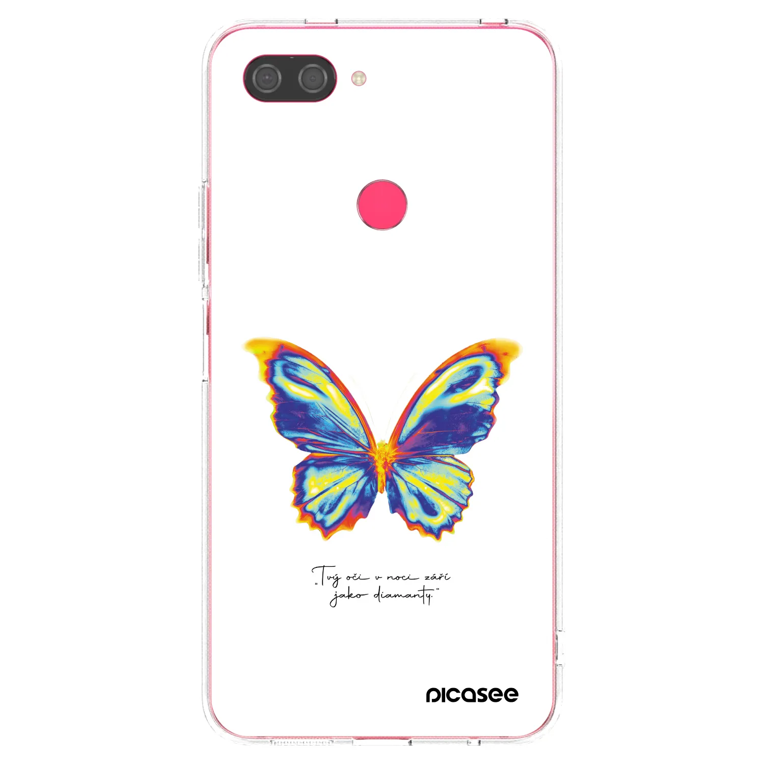 Picasee silikónový prehľadný obal pre Xiaomi Mi 8 Lite - Diamanty White
