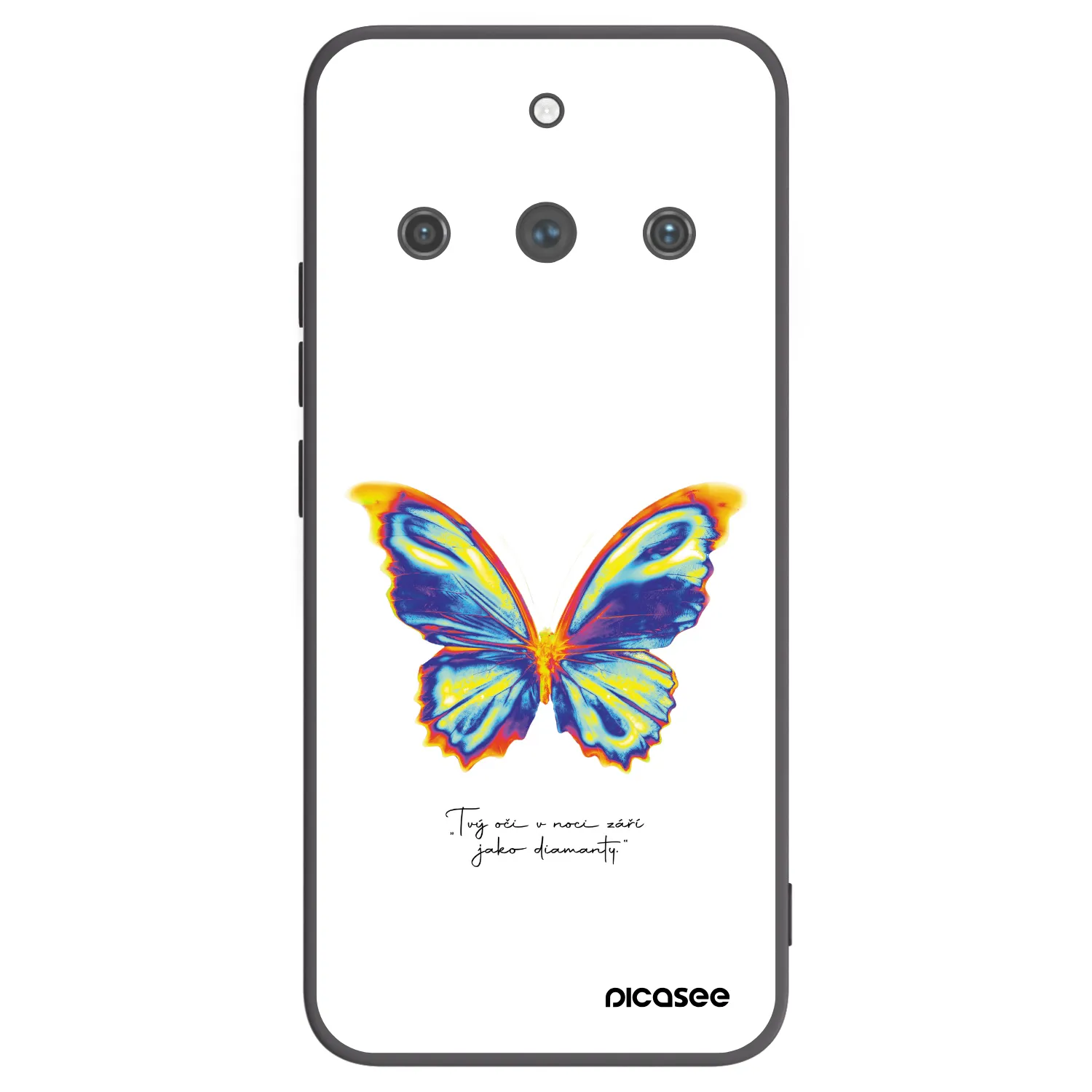 Picasee silikónový čierny obal pre Realme 11 Pro+ - Diamanty White