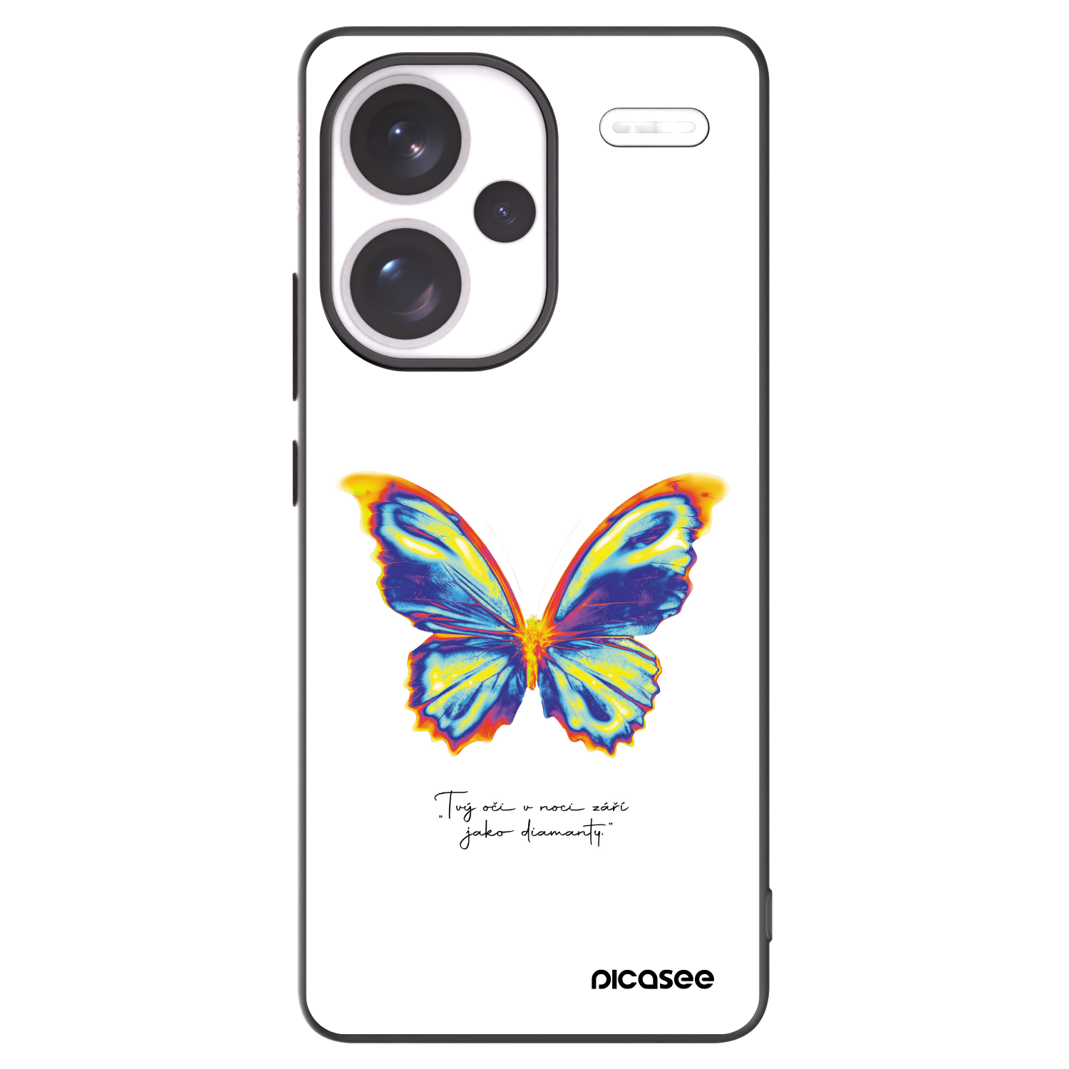 Picasee silikónový čierny obal pre Xiaomi Redmi Note 13 Pro+ 5G - Diamanty White