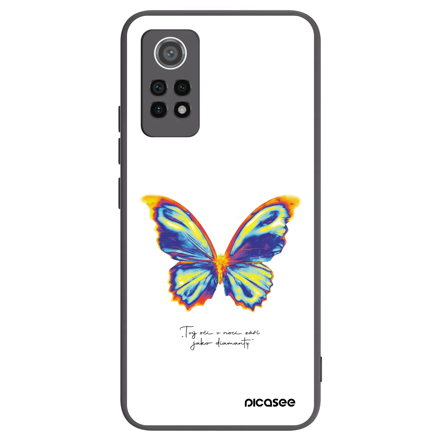Picasee silikónový čierny obal pre Xiaomi Redmi Note 12 Pro 4G - Diamanty White