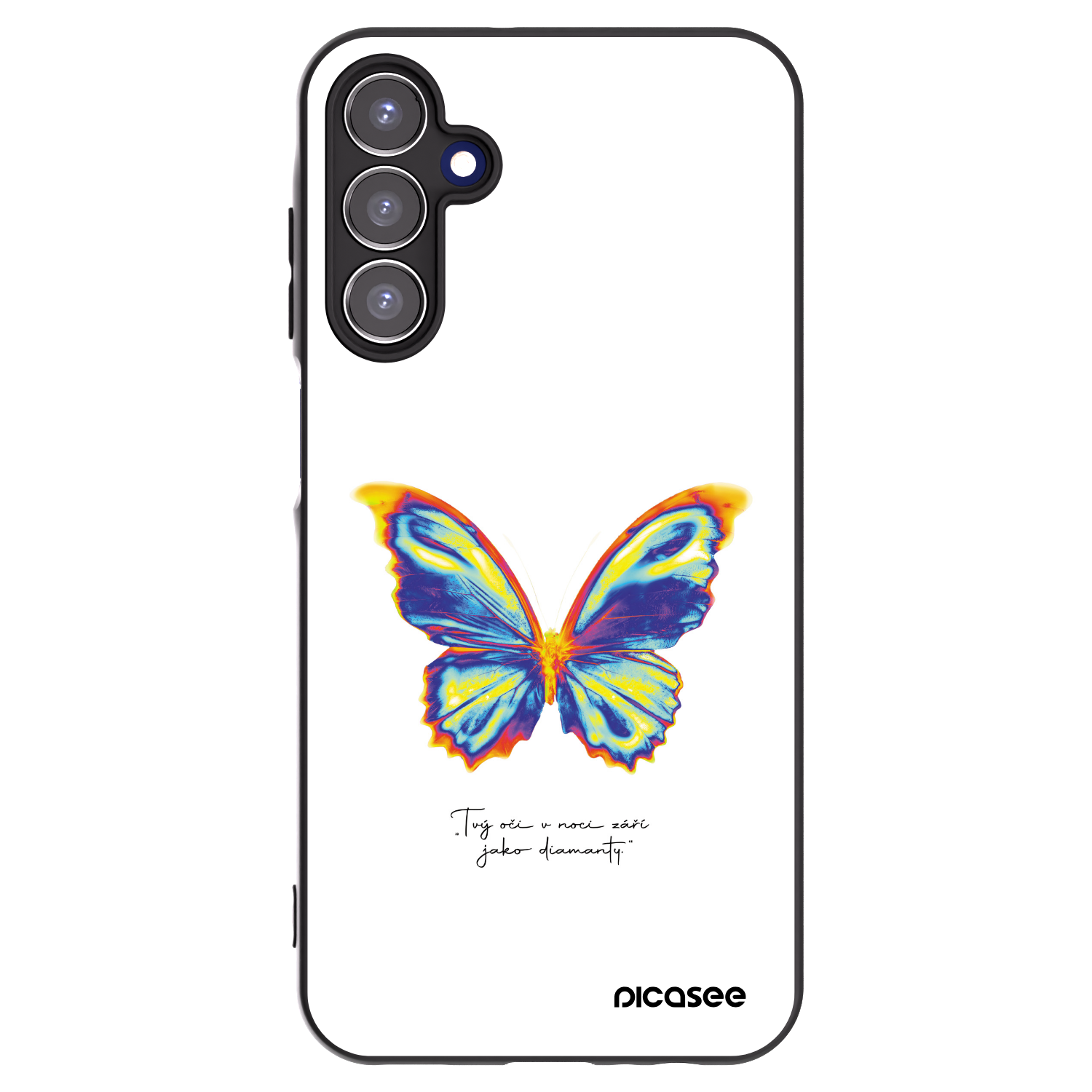 Picasee silikónový čierny obal pre Samsung Galaxy A15 A155F 4G - Diamanty White